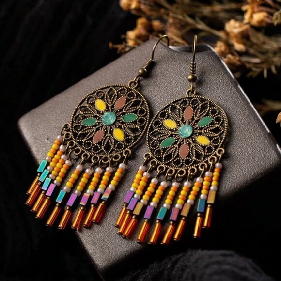 Y2K Vintage Boho gypsy Earrings - Picture 1 of 5